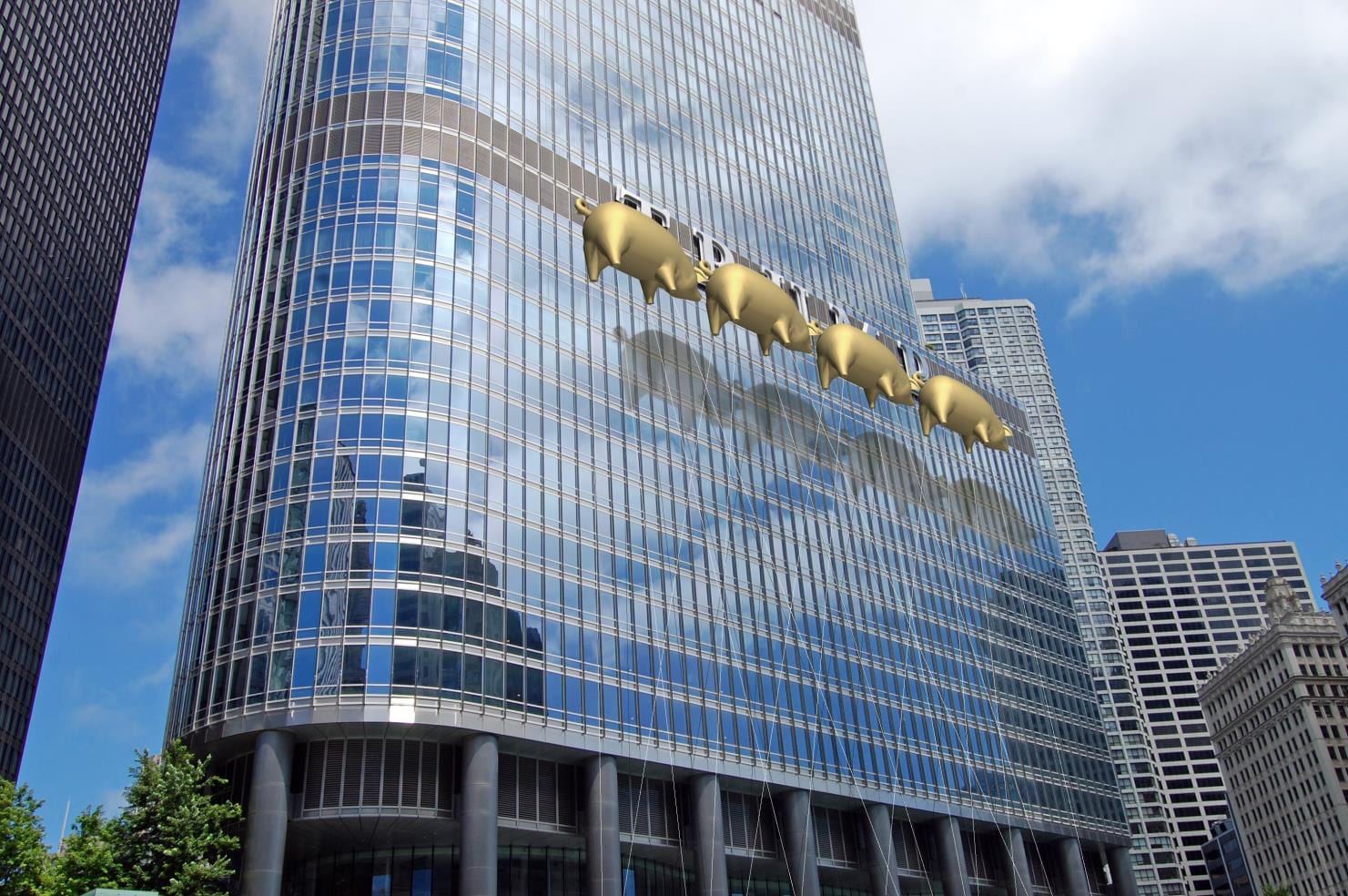 Flying Pigs on Parade:  A Chicago River Folly